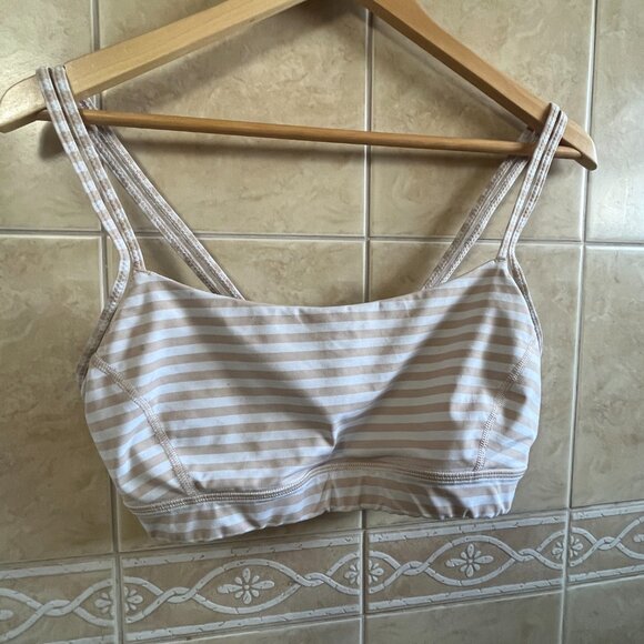 Lululemon Straight Up Bra - Pink and |White - Size 8 - Picture 5 of 7